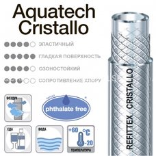 Шланг пищевой армированный Aquatech Cristallo RC 38x4.5x25