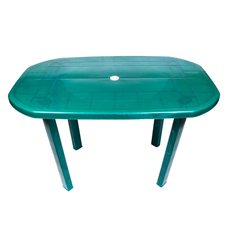 Пластиковый овальный стол (зеленый)