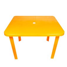 Пластиковий прямокутний стіл (жовтий)