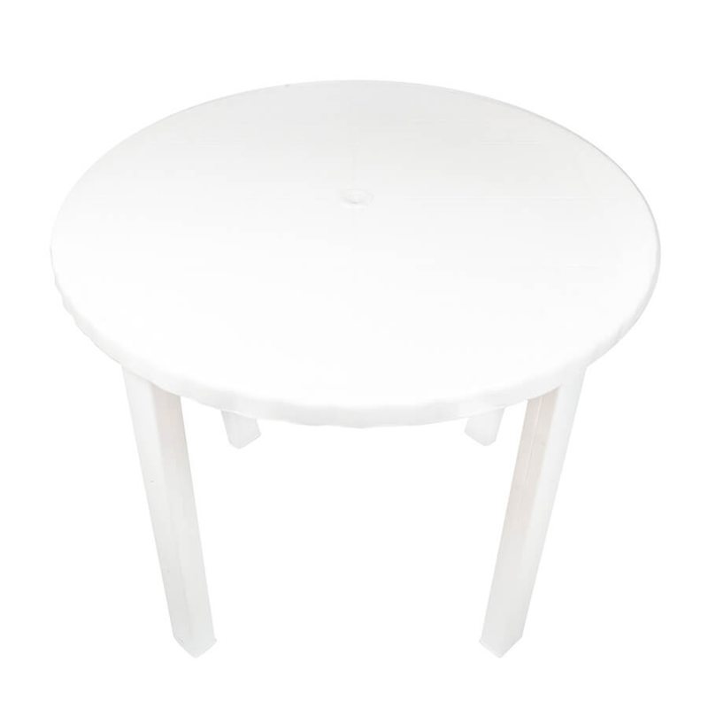 Пластиковый круглый стол (белый)