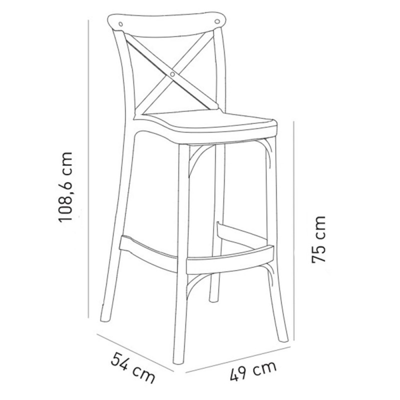 Стул барный Tilia Capri 75 см венге