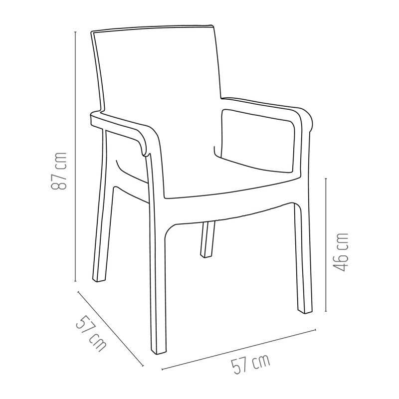 Кресло Irak Plastik Markiz под ротанг серый
