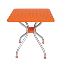 Стол квадратный Irak Plastik Alfa 70x70 оранжевый