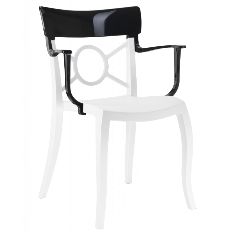 Кресло Papatya Opera-K сиденье белое, верх черный