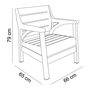 Набір меблів Irak Plastik Маямі (2 крісла + лава + столик) білий