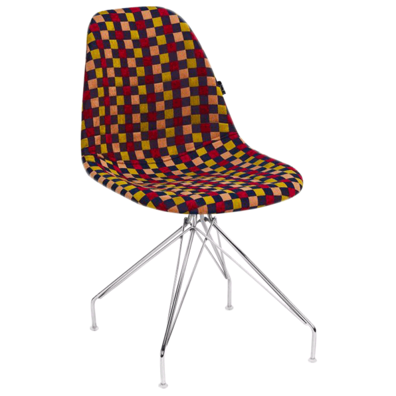Стілець Tilia Eos-X сидіння з тканиною, ніжки металеві хромовані ARTNUVO 46904 - V6