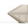 Стіл Tilia Kobe 60x60 см стільниця зі скла білий - бежевий - кавовий