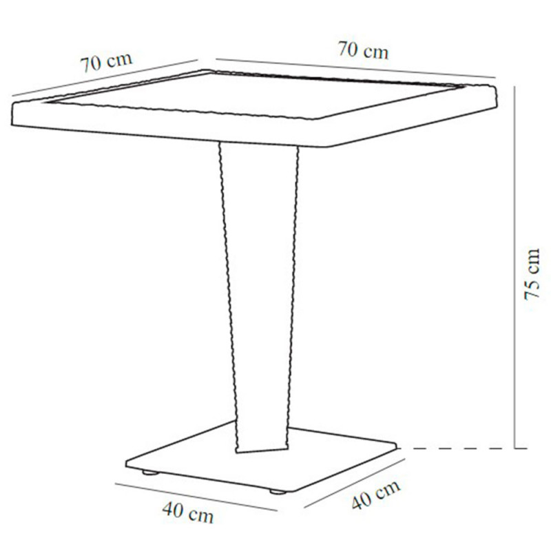 Стол Tilia Antares 70x70 см столешница ироко, база нержавеющая сталь цвет кофе