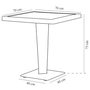 Стол Tilia Antares 70x70 см столешница ироко, база нержавеющая сталь черный