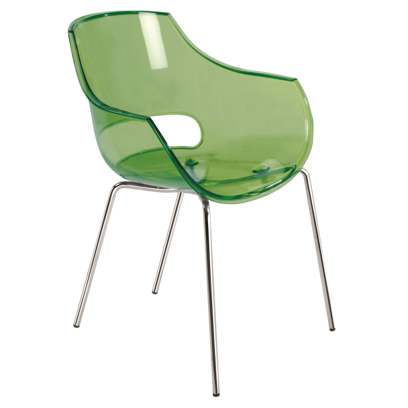 Кресло Papatya Opal прозрачно-зеленое