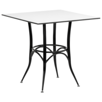 Стол Tilia Capri 90x90 см белая столешница, ножки черные