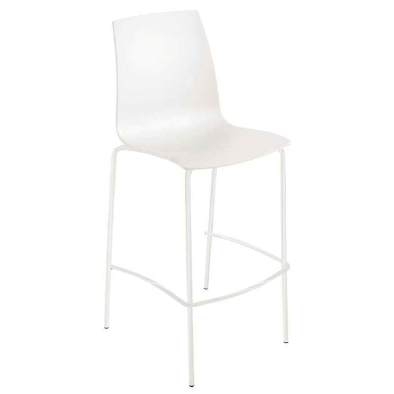 Стул барный Papatya X-Treme BSL матовый белый