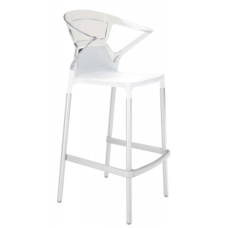 Барне крісло Papatya Ego-K біле сидіння, верх прозоро-чистий