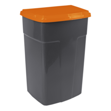 Бак мусорный 90л темно-серый оранжевый