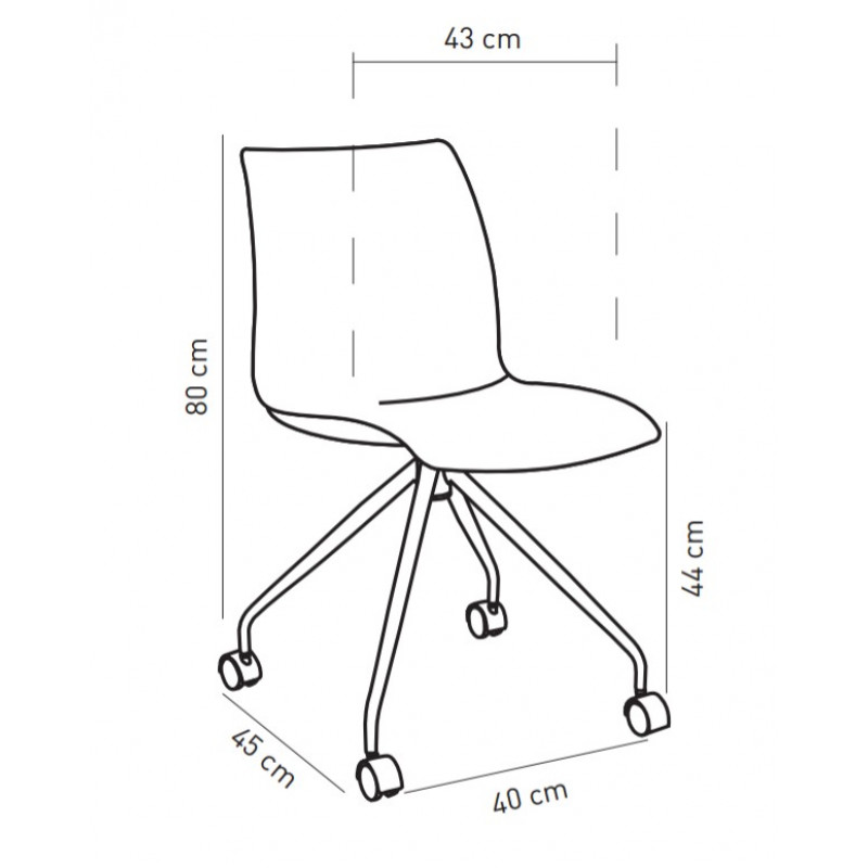 Стілець Tilia Lazer-O сидіння з тканиною, ніжки металеві ARTNUVO 46904 - V6
