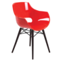 Кресло Papatya Opal-Wox красный, рама лакированный бук венге