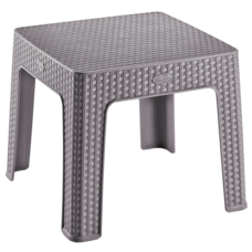 Столик для кофе под ротанг Irak Plastik 45x45 серый