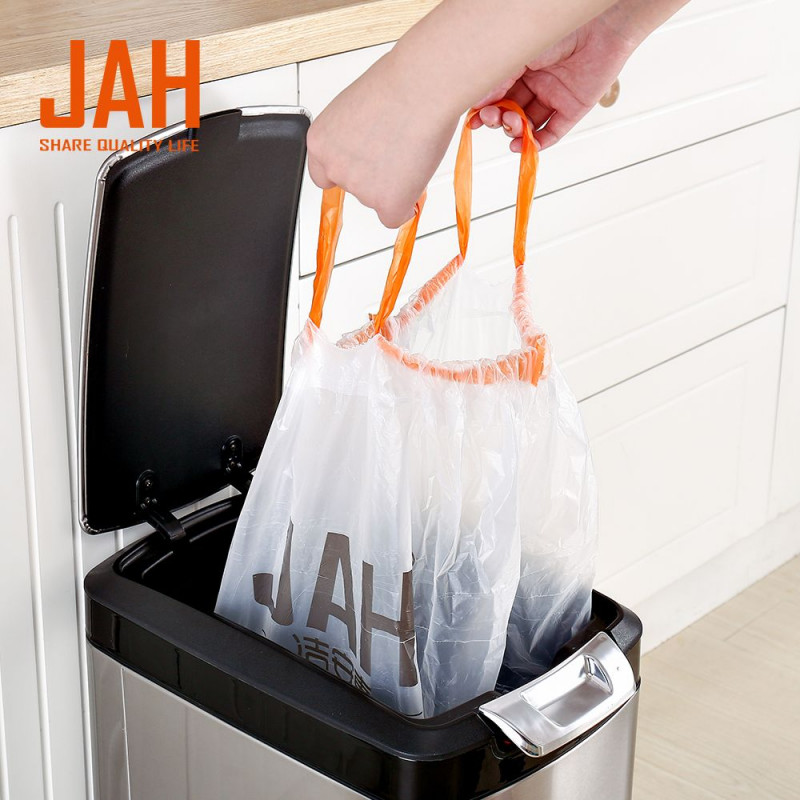 Пакети для сміття JAH для відер до 15 л з затяжками