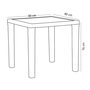 Стіл Tilia Antares 80x80 см ніжки пластикові кавовий