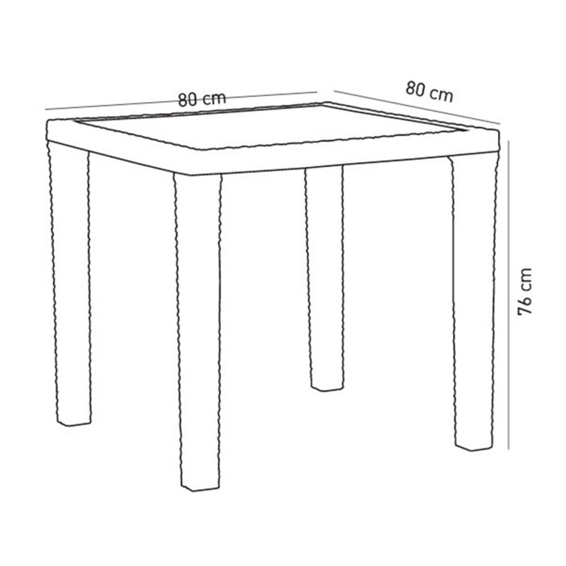 Стол Tilia Antares 80x80 см ножки пластиковые черный