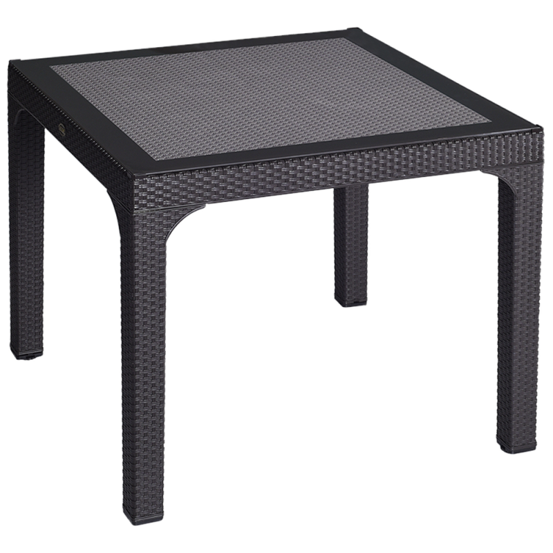 Стол квадратный Irak Plastik Comfort 90x90 под ротанг темно-коричневый
