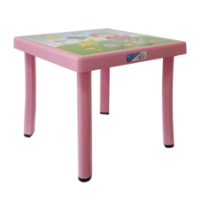 Стіл дитячий декорований 46,5x46,5 рожевий