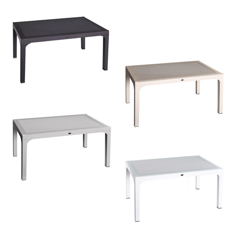 Стіл Irak Plastik Olympia 90x150 під ротанг білий