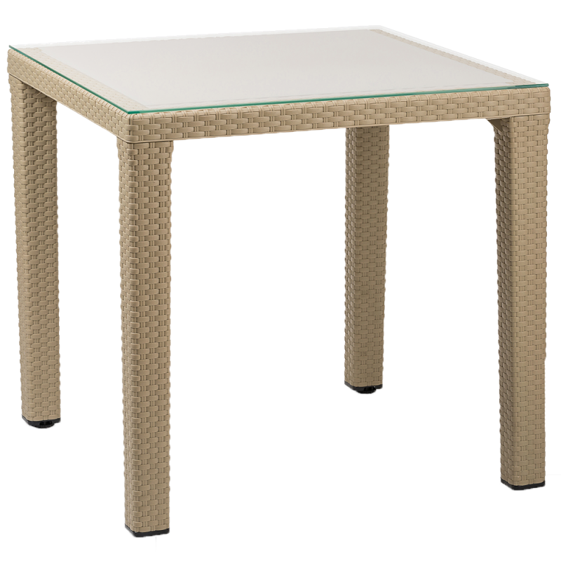 Стіл Tilia Antares 80x80 см ніжки пластикові кавовий