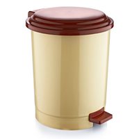Ведро для мусора с педалью Irak Plastik №4 35л бежевое