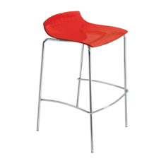 Барный стул Papatya X-Treme BSS прозрачно-красный