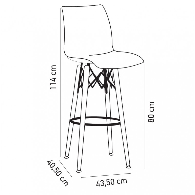 Стілець барний Tilia Laser-V ніжки букові, сидіння з тканиною ARTNUVO 46094 - V6