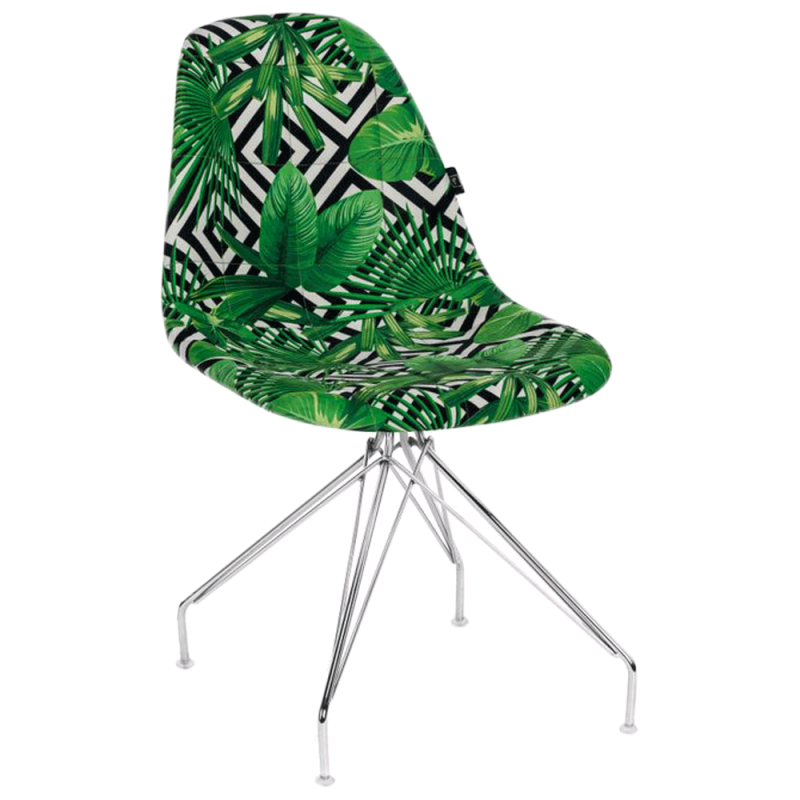 Стул Tilia Eos-X сиденье с тканью, ножки металлические хромированные VOKATO