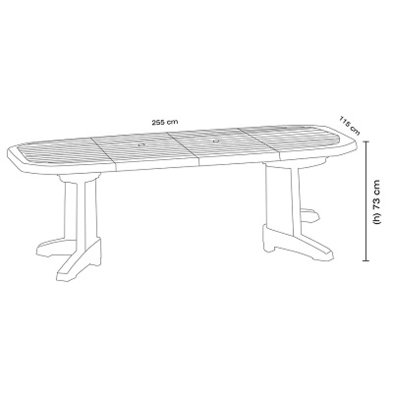 Стіл PAPATYA Магнум 2 115x255 тик під дерево