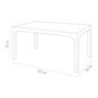 Стіл Irak Plastik Olympia 90x150 під ротанг білий