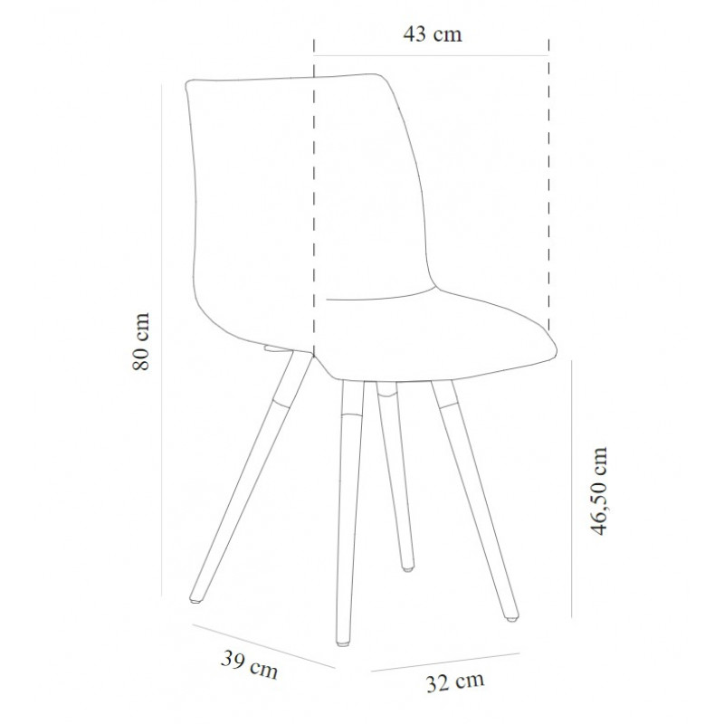 Стул Tilia Laser-N ножки буковые, сиденье с тканью ARTCLASS 802