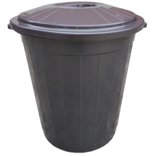 Контейнер для мусора с крышкой на 49 л Eco шоколад Irak Plastik