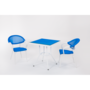 Стол Tilia Kobe 60x60 см столешница из стекла белый темно-синий
