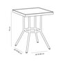 Стіл Tilia Kobe 60x60 см стільниця зі скла білий темно-синій
