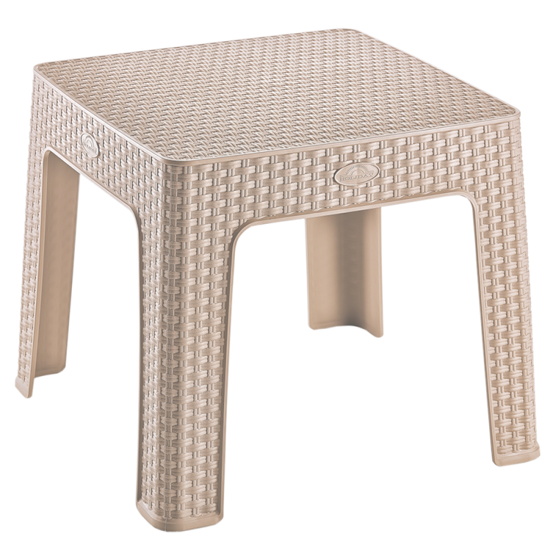 Столик для кофе под ротанг Irak Plastik 45x45 капучино