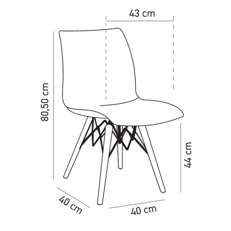 Стул Tilia Laser-V ножки буковые, сиденье с тканью ARTCLASS 808