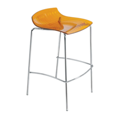 Барный стул Papatya X-Treme BSS прозрачно-оранжевый