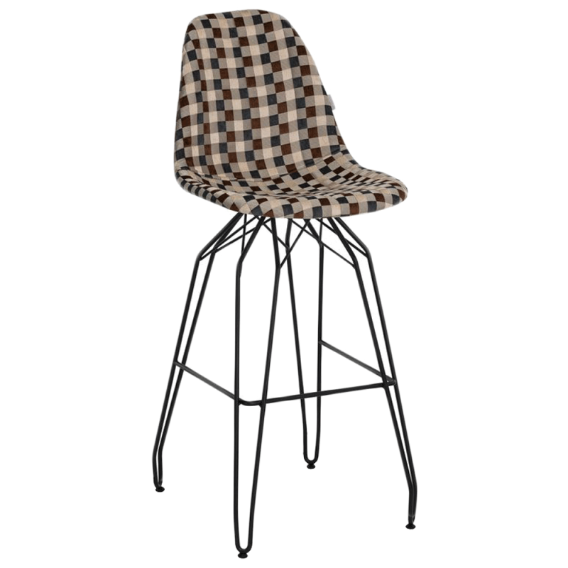 Стул барный Tilia Eos-M сиденье с тканью, ножки металлические крашеные ARTNUVO 46904 - V5