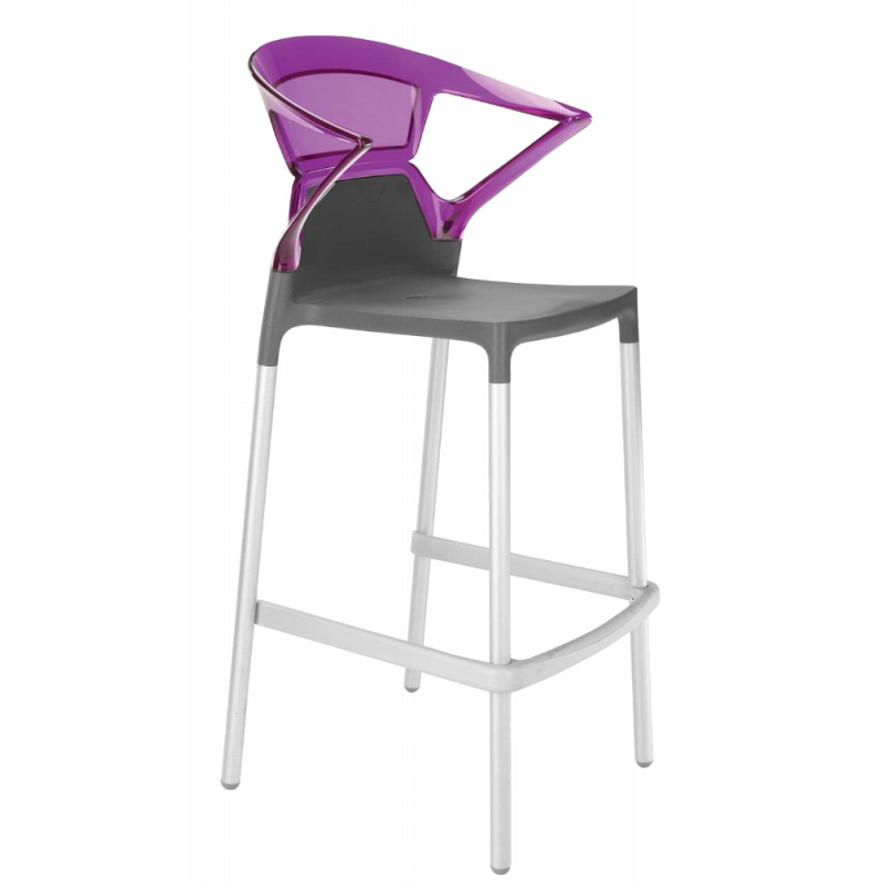 Барне крісло Papatya Ego-K антрацит сидіння, верх прозоро-пурпурний