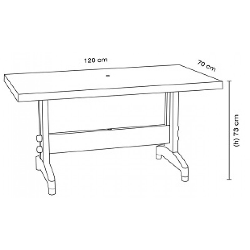 Стіл PAPATYA Престиж 70x120 білий