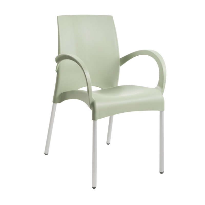 Кресло Papatya Vital-K зеленый, база алюминий
