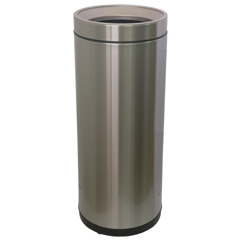 Ведро для мусора JAH 25 л круглое серебряный металлик без крышки и внутреннего ведра