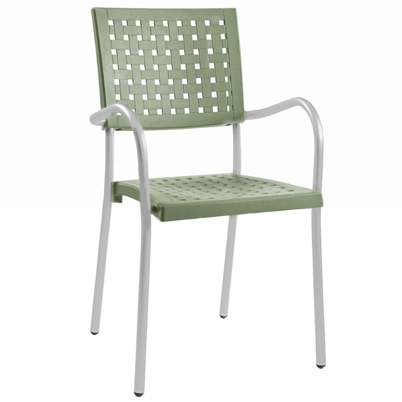 Кресло Papatya Karea светло-зеленый, база алюминий