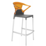 Барне крісло Papatya Ego-K антрацит сидіння, верх прозоро-помаранчевий