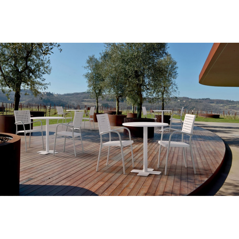 База стола Oxo II 60x60x73 см катафорез матовый белый Papatya