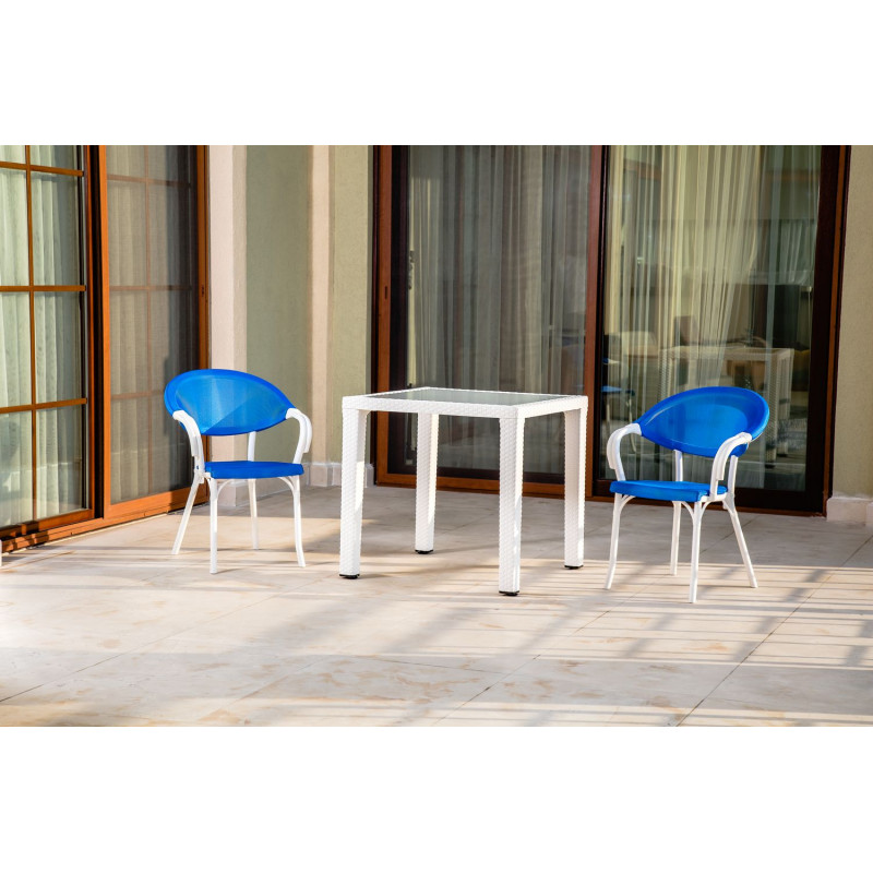 Стіл Tilia Antares 80x80 см ніжки пластикові кавовий